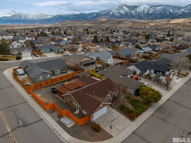 aerial view featuring a mountain view