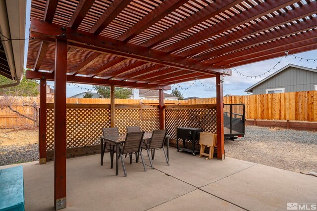 view of patio / terrace with a pergola