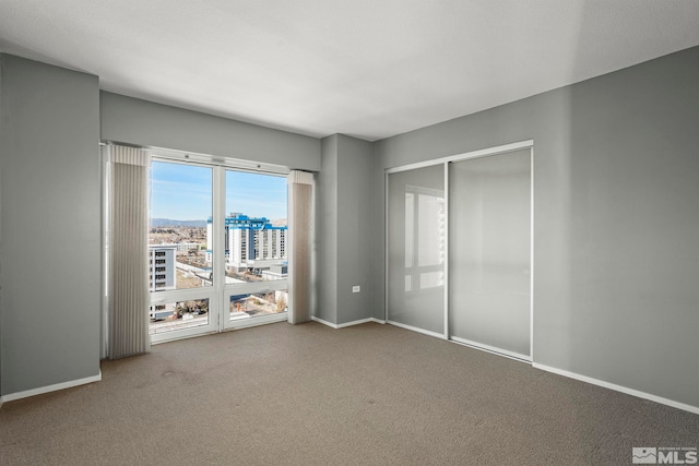 unfurnished room featuring carpet flooring