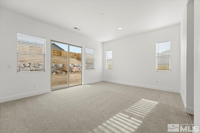 view of carpeted empty room