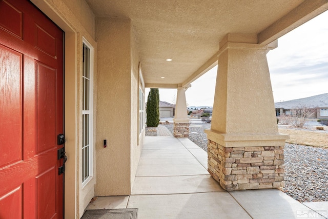 view of patio / terrace with a porch