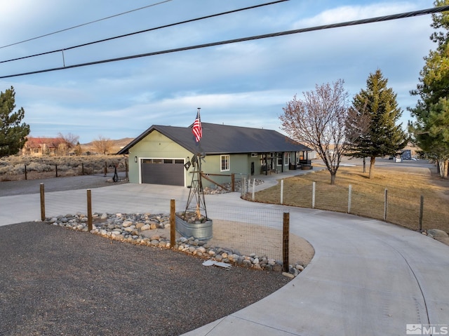 ranch-style house with a garage