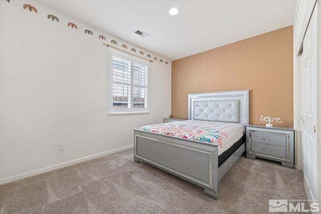 view of carpeted bedroom