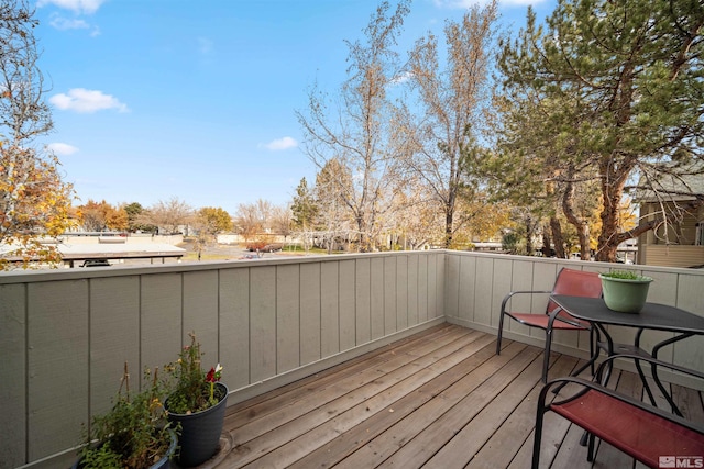 view of wooden deck