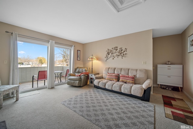 view of carpeted living room