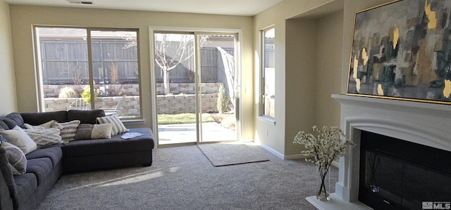 view of carpeted living room