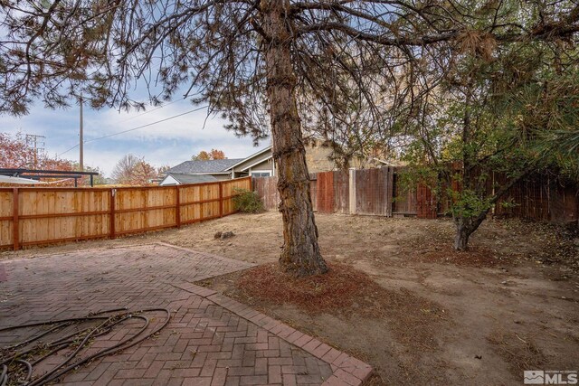 view of yard with a patio area