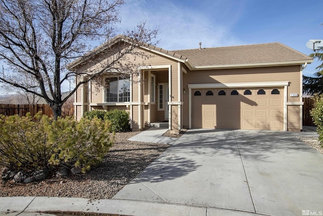 view of front of house featuring a garage