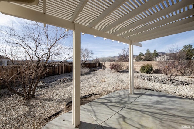 view of patio with a pergola