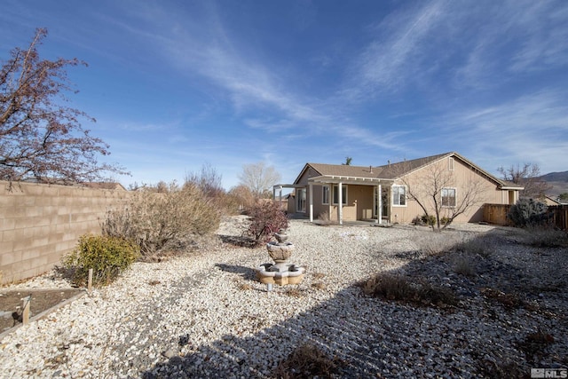 rear view of property with a patio area