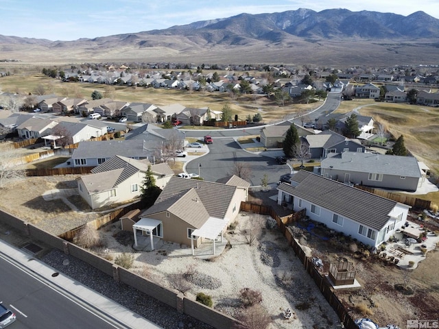 aerial view featuring a mountain view