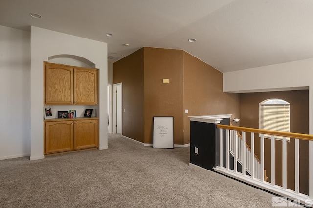 interior space with light colored carpet