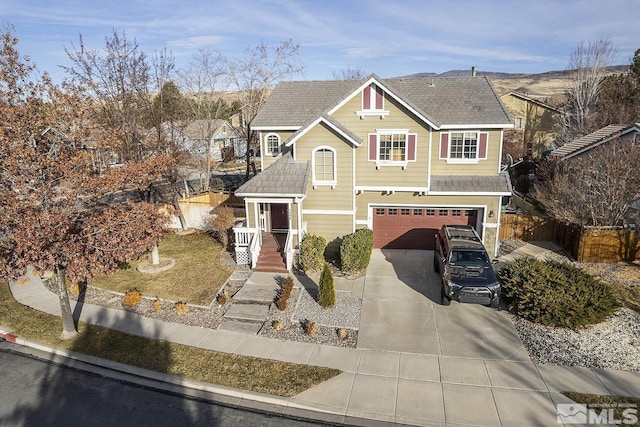 view of front facade featuring a garage