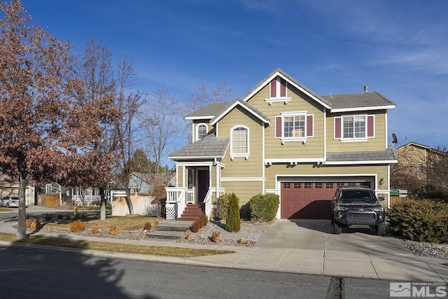 view of front of house featuring a garage