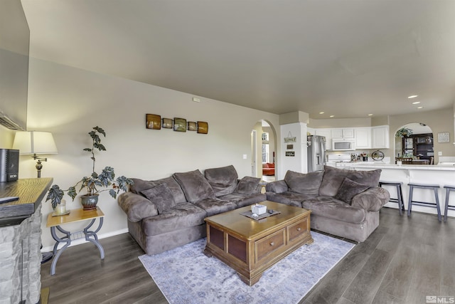 living room featuring hardwood / wood-style floors