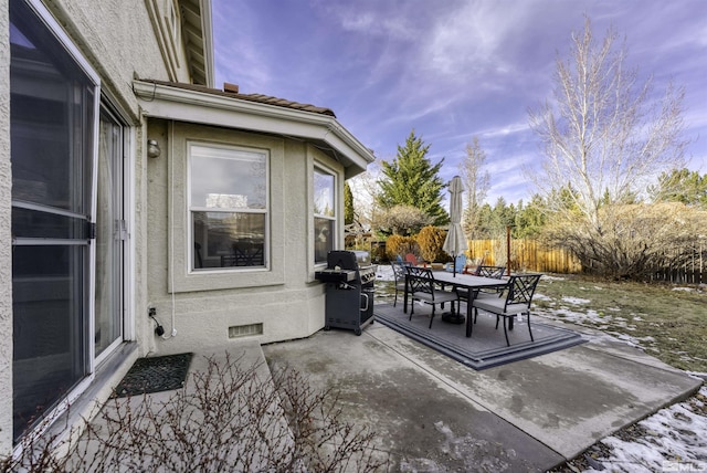 view of patio / terrace featuring grilling area