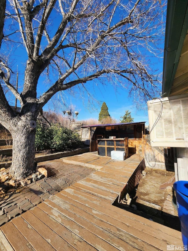 view of wooden deck