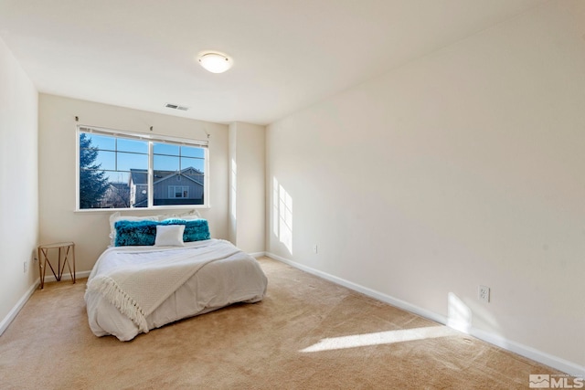 bedroom featuring carpet