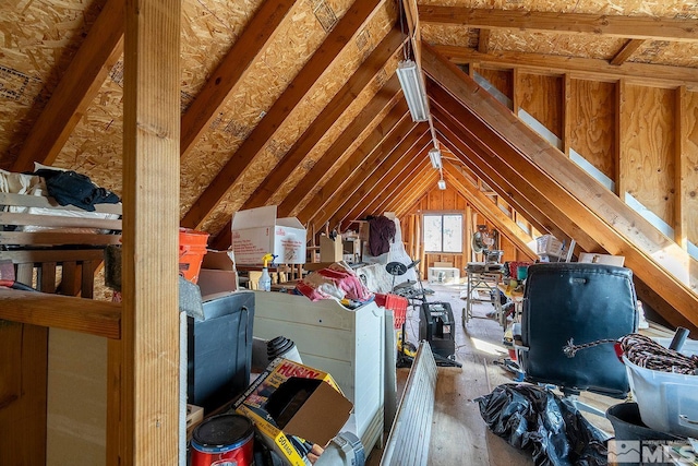 view of attic