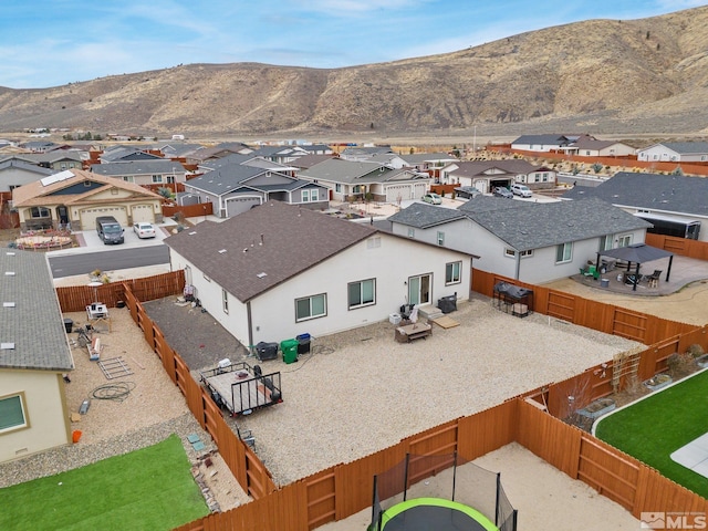 bird's eye view featuring a mountain view