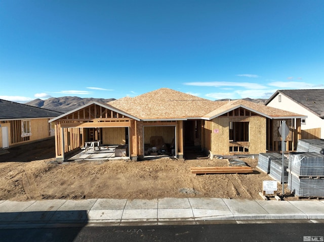 property in mid-construction with a mountain view