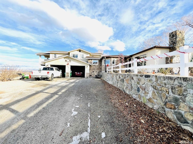 view of home's exterior with a garage