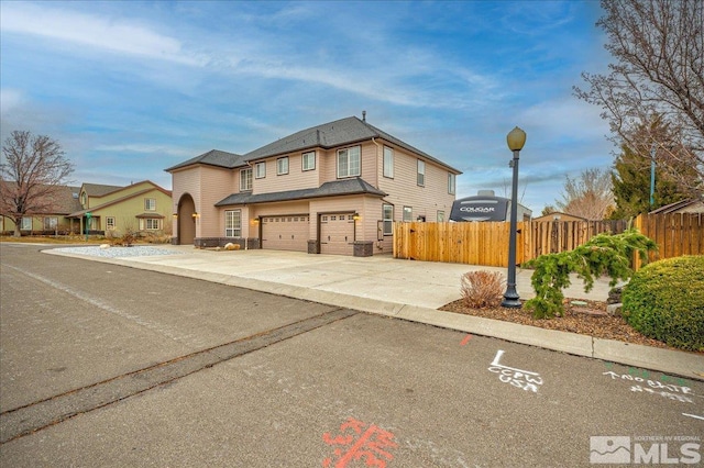 view of front of home featuring a garage