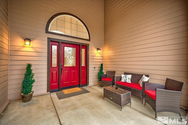 property entrance with a porch