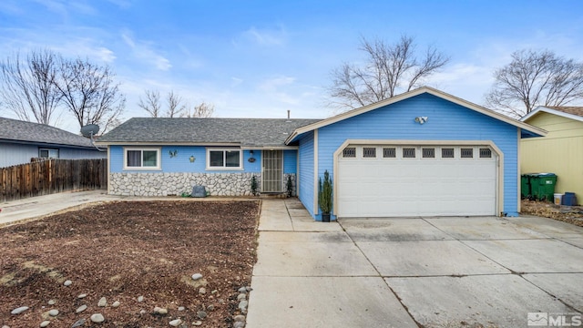 ranch-style house with a garage