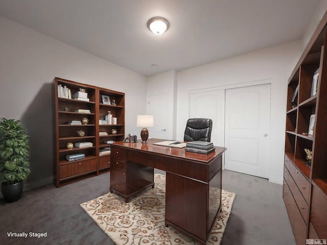 view of carpeted office