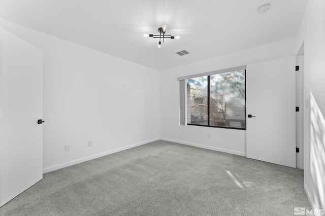 interior space featuring light colored carpet