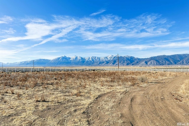 mountain view featuring a rural view