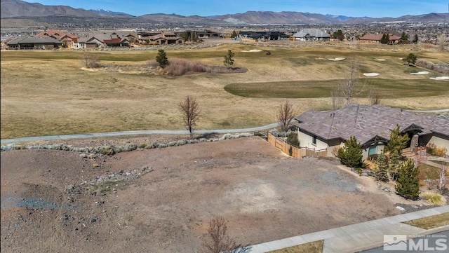 aerial view featuring a mountain view