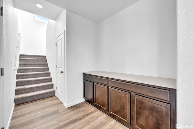 hall featuring light hardwood / wood-style flooring