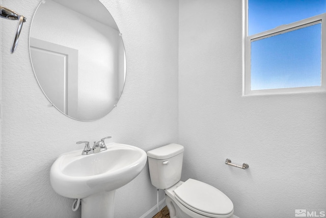 bathroom featuring sink and toilet