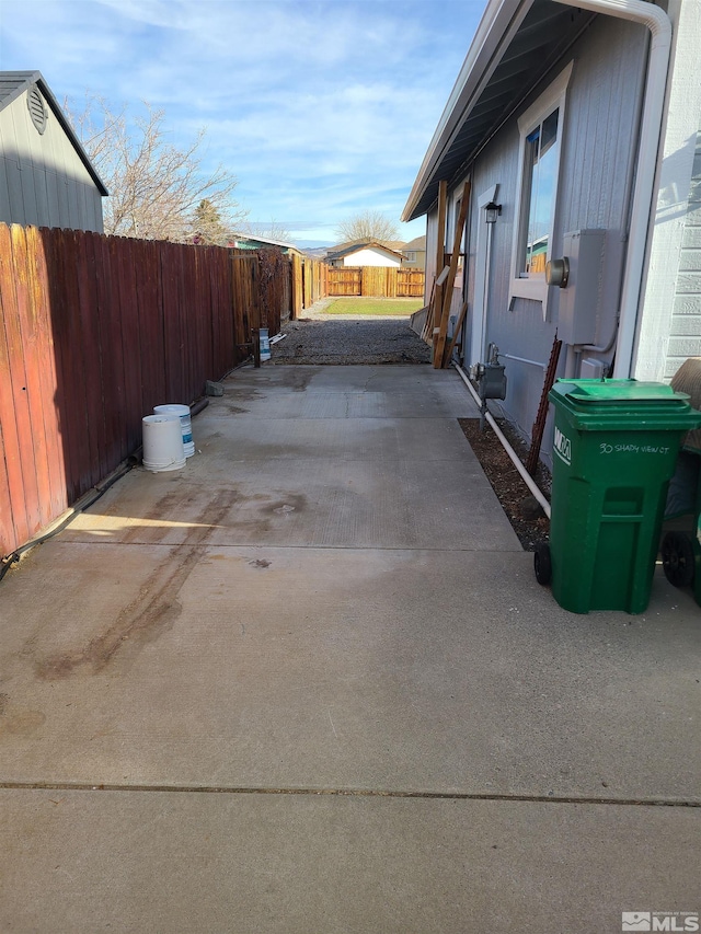 view of home's exterior featuring a patio area