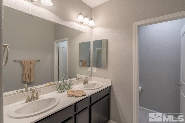 bathroom with vanity