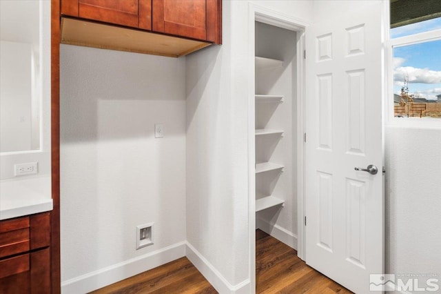 interior space featuring wood-type flooring