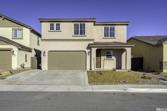 front facade featuring a garage