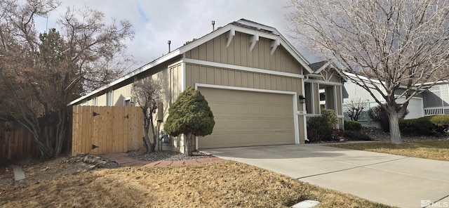 view of home's exterior featuring a garage