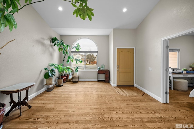 interior space with light wood-type flooring