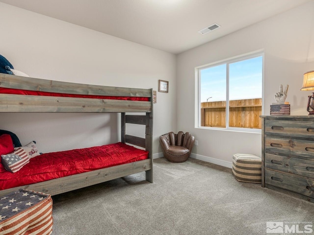 view of carpeted bedroom