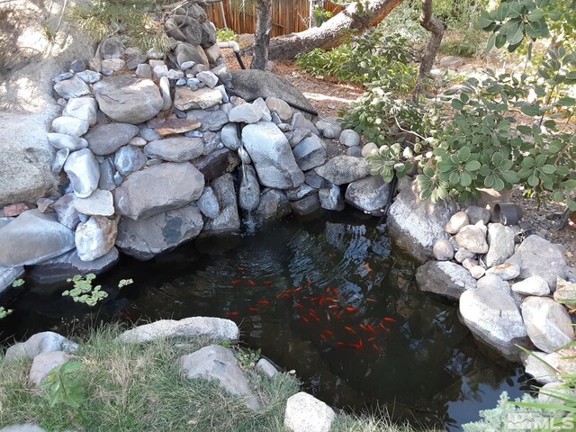 details featuring a garden pond