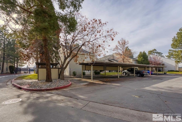 view of parking / parking lot