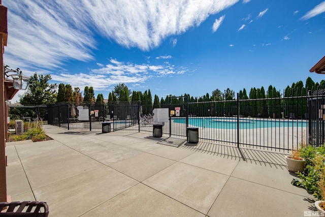 view of pool with a patio