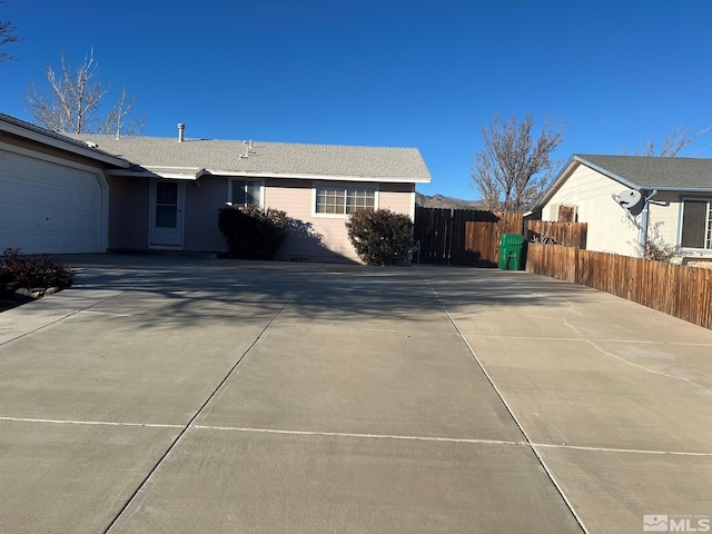 view of home's exterior with a garage