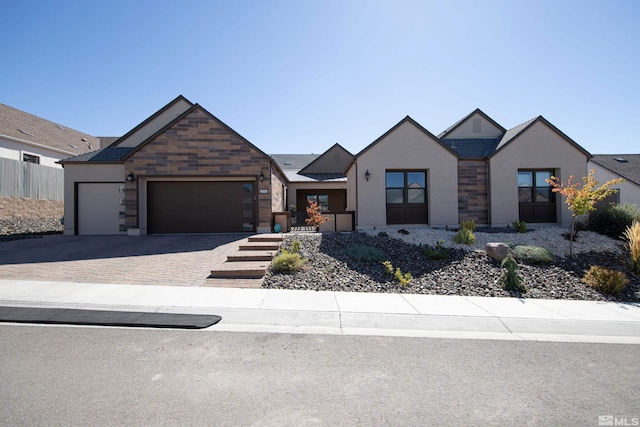 view of front facade with a garage