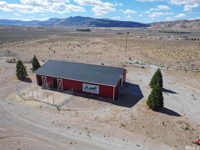 drone / aerial view with a mountain view