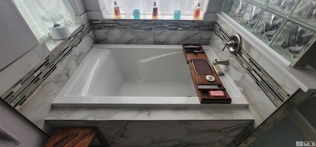 interior space with a tub