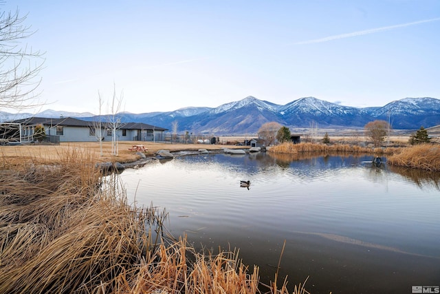 property view of water with a mountain view